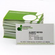 Stack of standard business cards